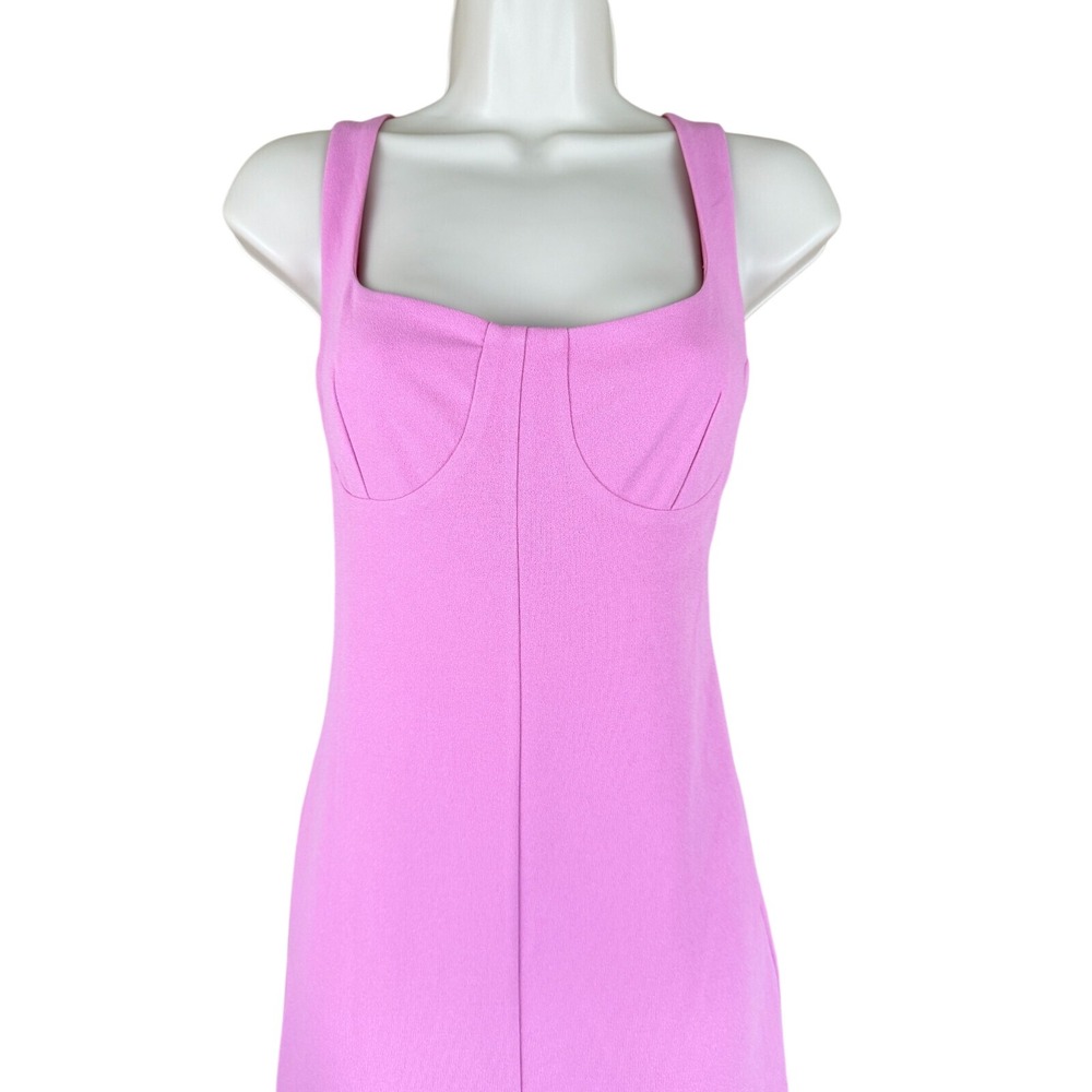 Wayf Nordstrom Pink Maxi Dress Size S Front Slit‎ Front Long Bodycon Bustier NWT - Picture 5 of 10
